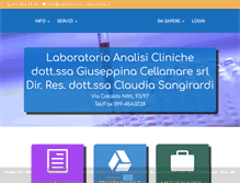 Tablet Screenshot of laboratorio-cellamare.it